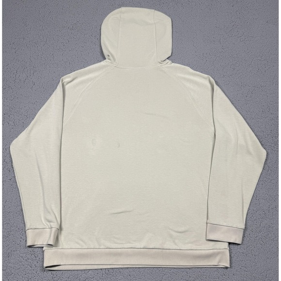 Free Fly Hoodie Mens XL White Bamboo Fleece Pullover Kangaroo Pocket Lightweight - Picture 9 of 9